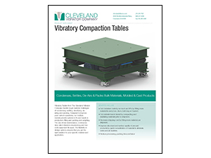 Vibratory Table Equipment Catalog